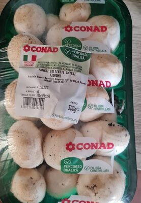 Funghi coltivati interi front packaging