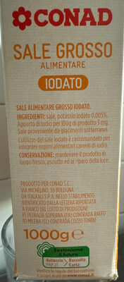 Sale iodato ingredients label