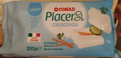 piacersi crescenza light front packaging