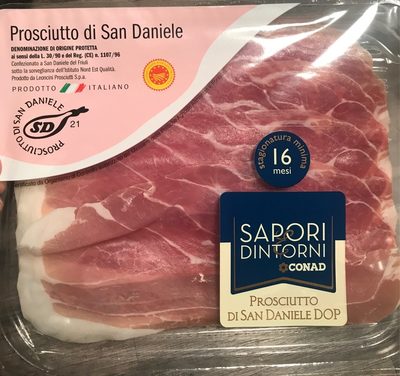 Prosciutto di san daniele dop front packaging