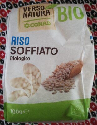 Riso soffiato biologico front packaging