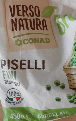 Piselli bio conad front packaging