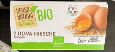 2 uova fresche bio front packaging