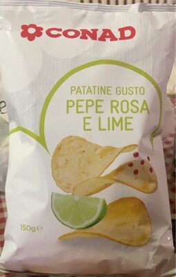 Chips gusto pepe rosa e lime front packaging