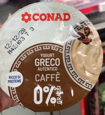 Yogurt greco 0% caffè front packaging