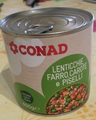Lenticche farro carote e piselli front packaging