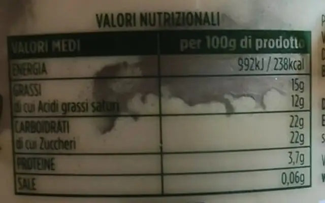 Gelato al pistacchio solo 5 ingredienti naturali nutrition facts table