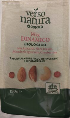 Mix dinamico anacardi noci brasile, mandorle, cranberry