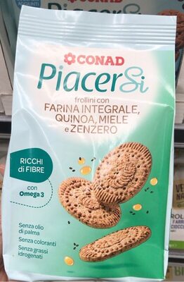 Frollini con farina integrale, quinoa, miele e zenzero