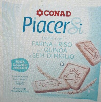 Frollini farina di riso semi di quinoa e miglio