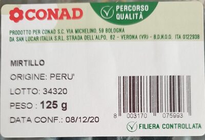 Mirtilli front packaging