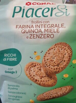 Frollini con farina inegrale, quinoa, miele