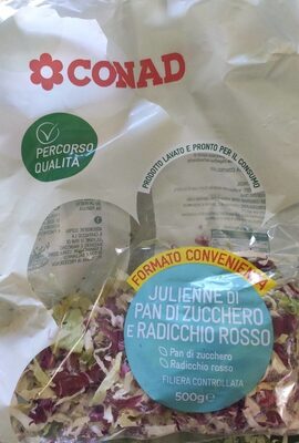 Julienne di pan di zucchero e radicchio rosso