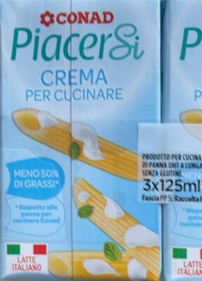 Piacersi crema per cucinare front packaging