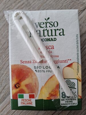 pesca e mela bevanda polposa