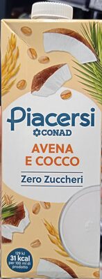 Avena e cocco front packaging