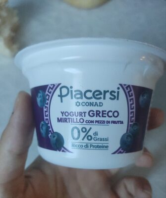 Yogurt greco mirtillo con pezzi di frutta