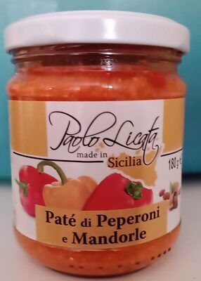 Patè di peperoni e mandorle front packaging