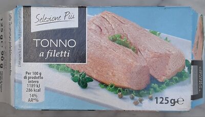 Tonno a filetti front packaging