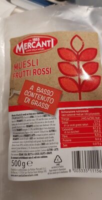 Muesli frutti rossi