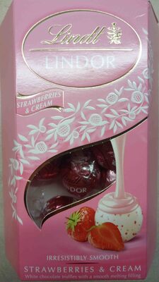 Pralinki z białej czekolady z kawałkami truskawek