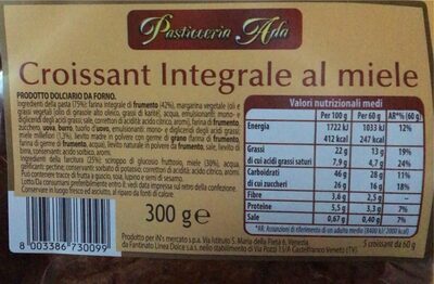 Croissant integrale al miele