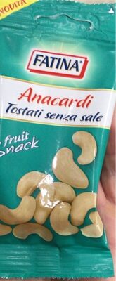 Anacardi tostati senza sale front packaging