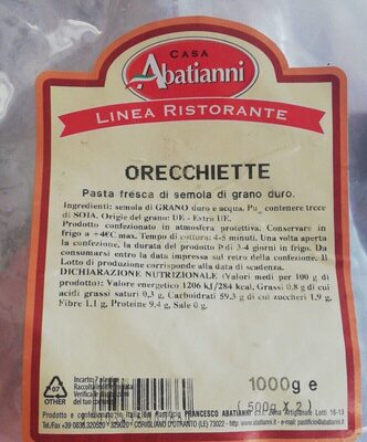 Orecchiette fresche