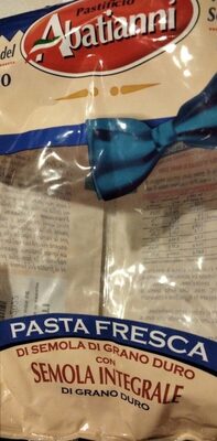 Pasta Fresca di Semola di Grano Duro e Semola Integrale front packaging
