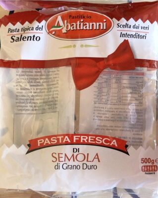Pasta fresca di semola di grano duro front packaging