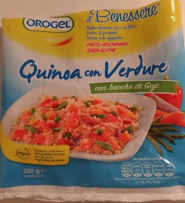 Quinoa con verdure front packaging