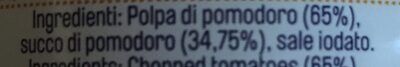 Il gran polposo ingredients label