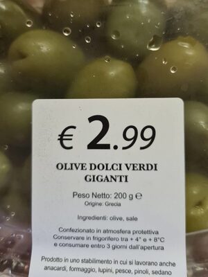 Olive dolci verdi giganti