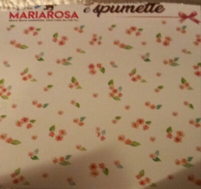 Mariarosa spumette e targhetta auguri