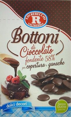 Bottoni di cioccolato fondente 58%