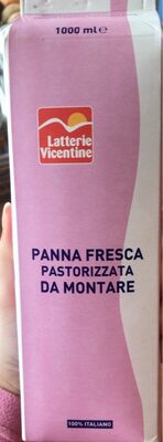 Panna fresca pastorizzata da montare front packaging