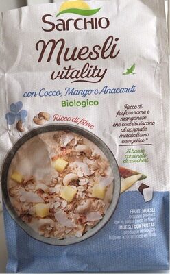 Muesli vitality con cocco, mango e anacardi