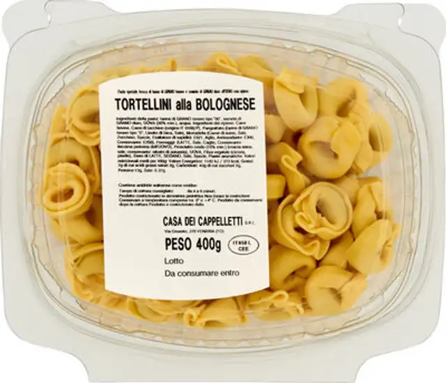 Tortellini alla bolognese front packaging