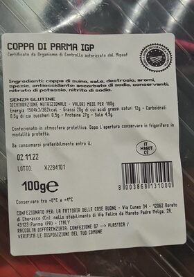 Coppa di Parma IGP