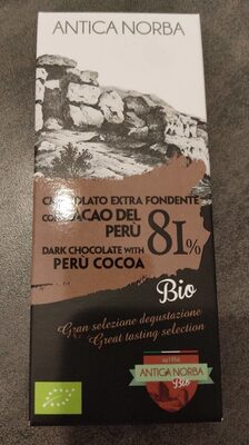 Cioccolato extra fondente 81% Peru