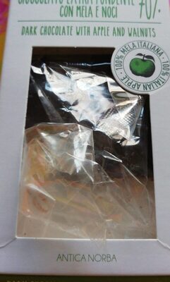 Xioccolato Extra fondente 70%con mela e noci.