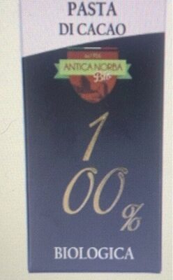 Pasta di cacao biologica front packaging