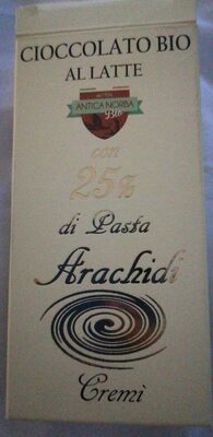 Cioccolato bio al latte front packaging