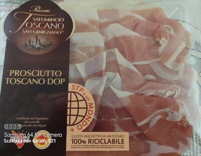 Piacenti - Salumificio Toscano - Prosciutto Toscano DOP front packaging