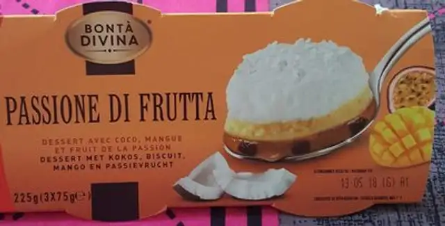 Passionne di frutta front packaging