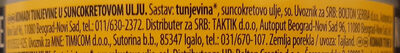 Komadi tunjevine u suncokretovom ulju ingredients label