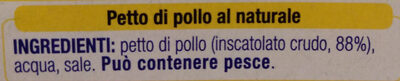 Petto di pollo ingredients label