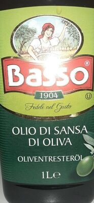 Olio di sansa di oliva front packaging