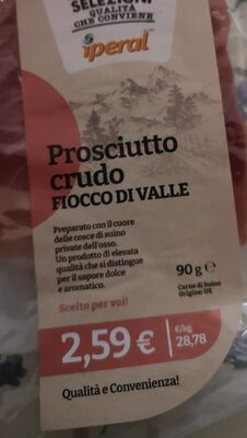Prosciutto crudo fiocco di valle