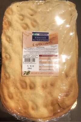 Schiacciate all’olio di oliva front packaging